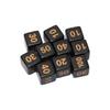 10Pcs Dice Set Plastic Right Angle 6 Sided Numbers Dice for Game Desktop Education Black