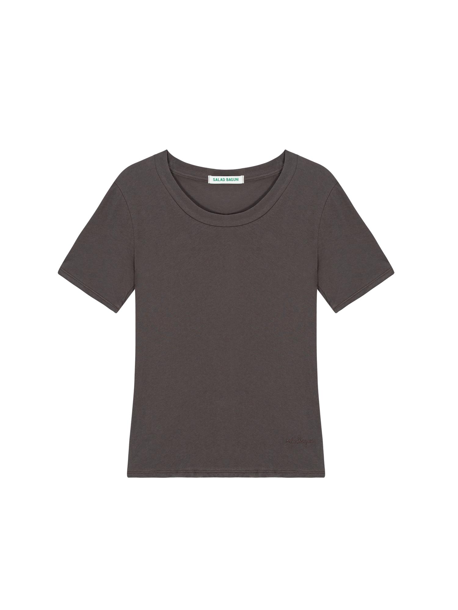 Salad Basket Soft U-Neck Signature Tee - Brown Free