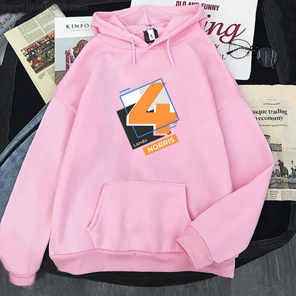 Men's Clothing F1 Hoodies Number 4 Sweatshirt Y2k Clothes Autumn Winter Women Unisex Streetwear Long Sleeve Top