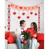 Valentines Day Decorations Kit, 13Pcs Valentines Day Decor with Hanging Heart Swirls, BE Mine XO Garlands Banner, Indoor Valentine Decorations for