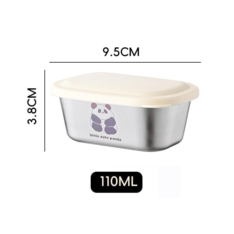 

New Reusable Stainless Steel Seasoning Box with Sealed Lid Container Storage Box Snack Container for Travel Kids Portion Control