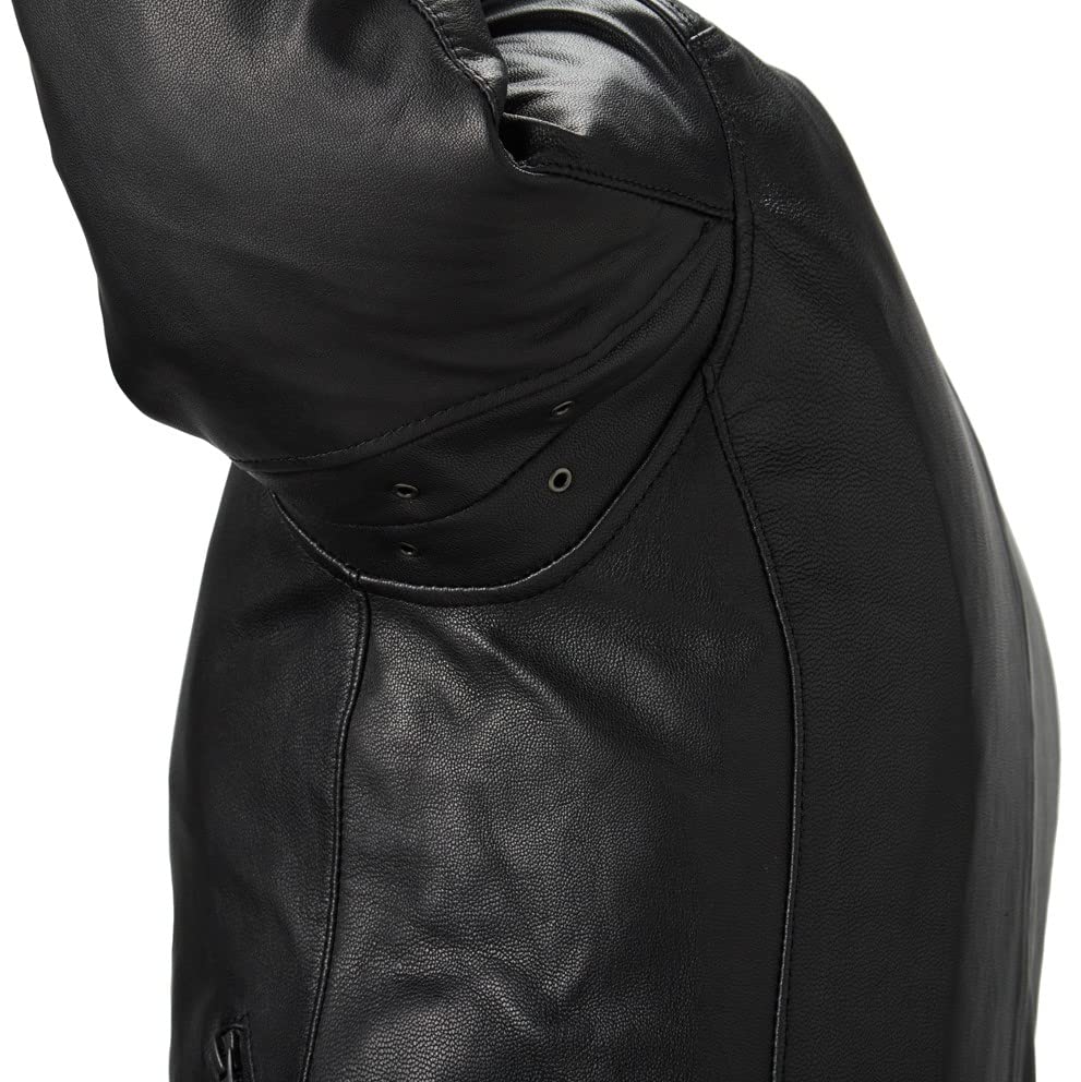 Honda x KUSHITANI Leather Size Jacket, Black, M, 0SYEG-53F-KM