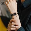 Ladies Watch Women'S Small Diamond-Encrusted Light Luxury Small Square Watch Sunshine Pattern Dial Waterproof Quartz Watch Women'S 0170