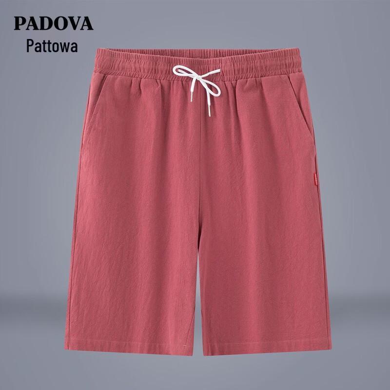 Patova Men s Summer Cotton Linen Casual Drawstring Shorts M