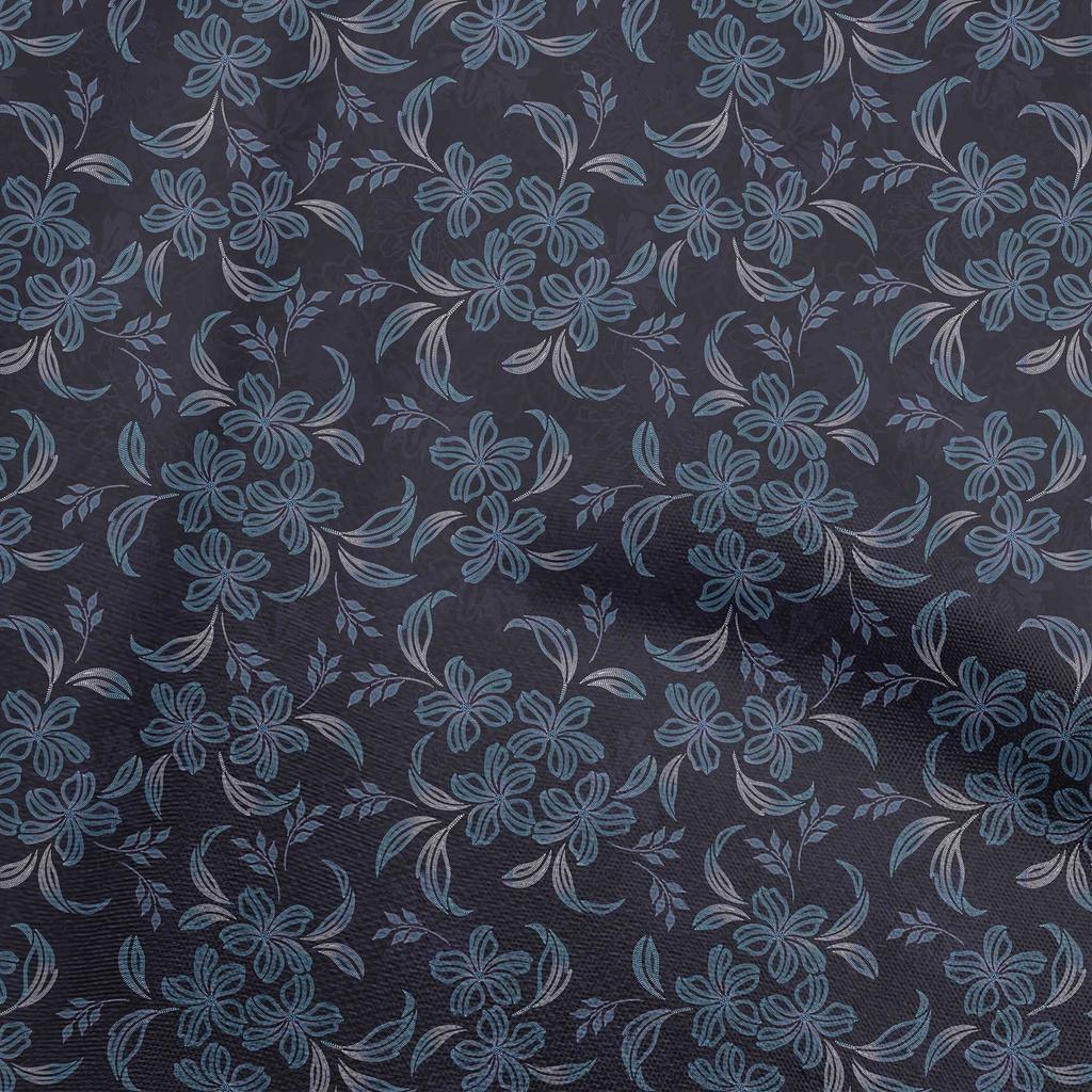 oneOone Cotton Flex Green Fabric Dotted Floral Sewing Material Print Fabric By The Yard 40 Inch