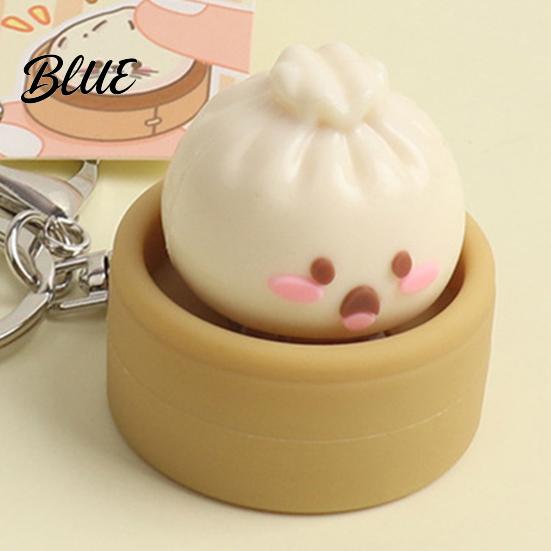 Decompression Keychain 1/2/3Pcs Pendant Stress Relief Toy Mini Steamer Bun Rebound Elastic Bag Soft Squeeze