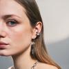 NO.317 [BLACK] GEOMETRY HEART EARCUFF