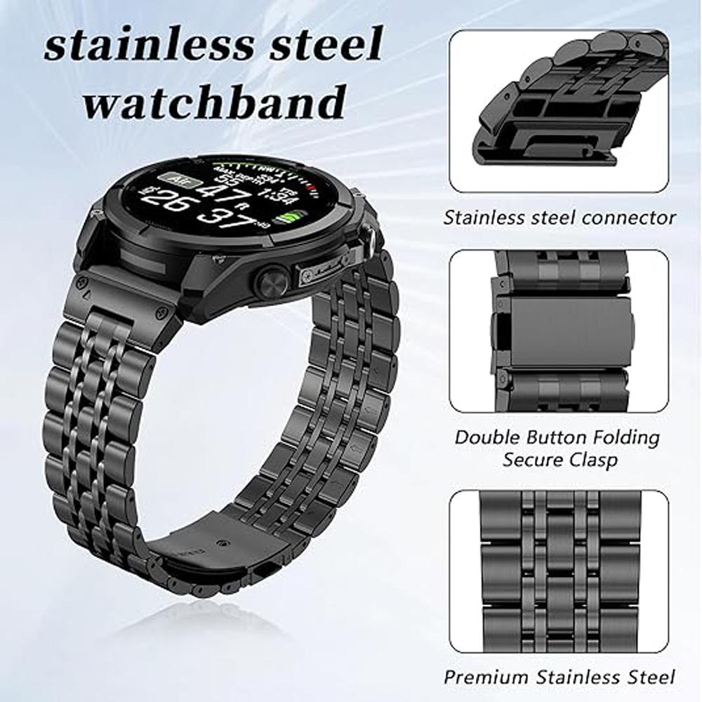 Quick Fit Stainless Steel Strap for Garmin Watch Fenix 8 6 7 Pro 5 Plus 5X 6x 7x 3HR Tactix 7 AMOLED 8 Epix 26mm 22mm Metal Band
