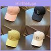 Adjustable Cotton Letter Embroidered Baseball Hat With Wide Brim For Sunshade