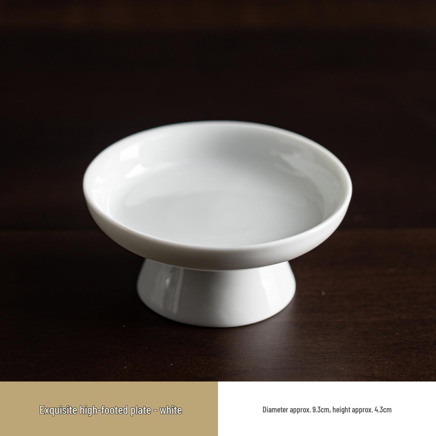 Zen Style Song Dynasty High-Footed Mini Ceramic Fruit or Dessert Plate