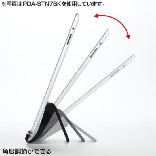 SANWA SUPPLY IPad Compatible with Smartphones and Adjustable White PDA-STN7W Stand, Tablets, Angle, Compact,