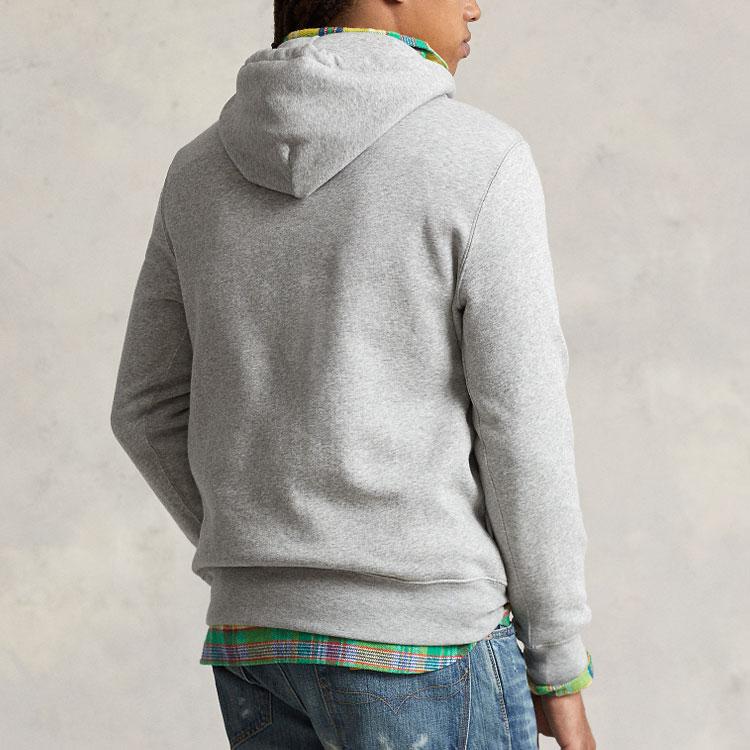 Polo Ralph Lauren SS23 Bear Print Drawstring Hoodie Men hoodies Gray MNPOKNI16822710-020