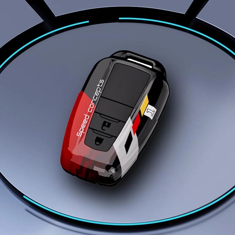 Car Key Case Protector Carbon Abs Key Shell Cover Auto Accessories For Toyota Prius Camry Corolla C-Hr Chr Rav4 Prado