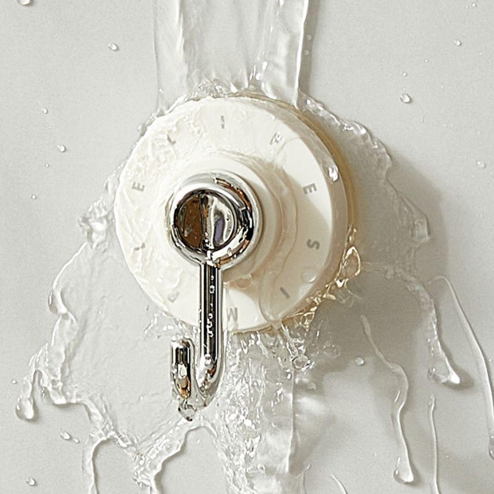 2 Pcs/Bag Strong Swivel Suction Cup Hooks Hole-free Clothes Hook Portable Wall Sticky Hooks  Toilet