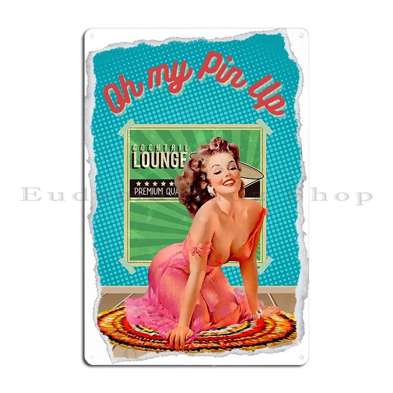 Vintage Naughty Puppy Love Gil Elvgren PIN UP GIRL The Glamour Metal Mural Painting Create Customize Tin Sign Poster