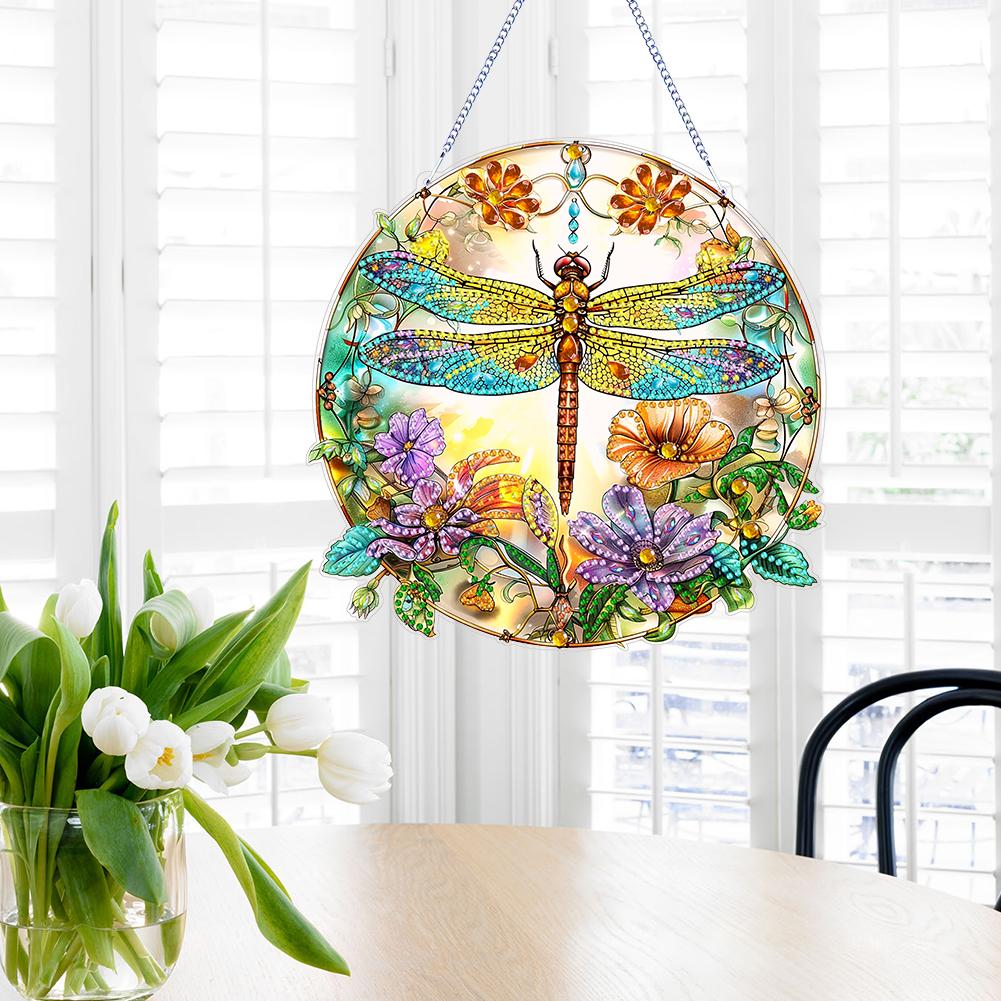 Double Sided Special Shaped Animal Diamond Painting Hanging Ornaments Kit Rhinestone Diamond Art Window Pendants for Beginner