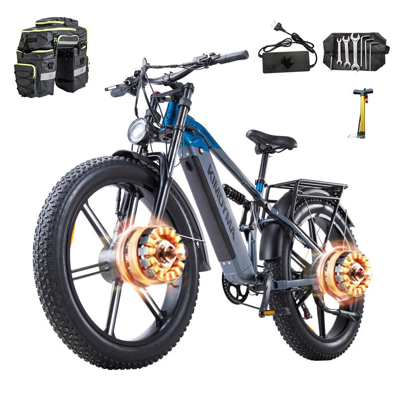 KIMDYMA K03 26-Zoll Elektrofahrrad, 48V 20Ah, doppelte 3000W Motoren – 4,0 Zoll breite Reifen, hydraulische Bremsen, All-Terrain-Fahrrad, 55 km/h