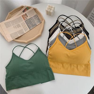 Women Cross Strap Sports Bra Top Women Push Up Sport Bra Yoga Gym Crop Top Brassiere Fitness Top Sport Bra Breathable Bras