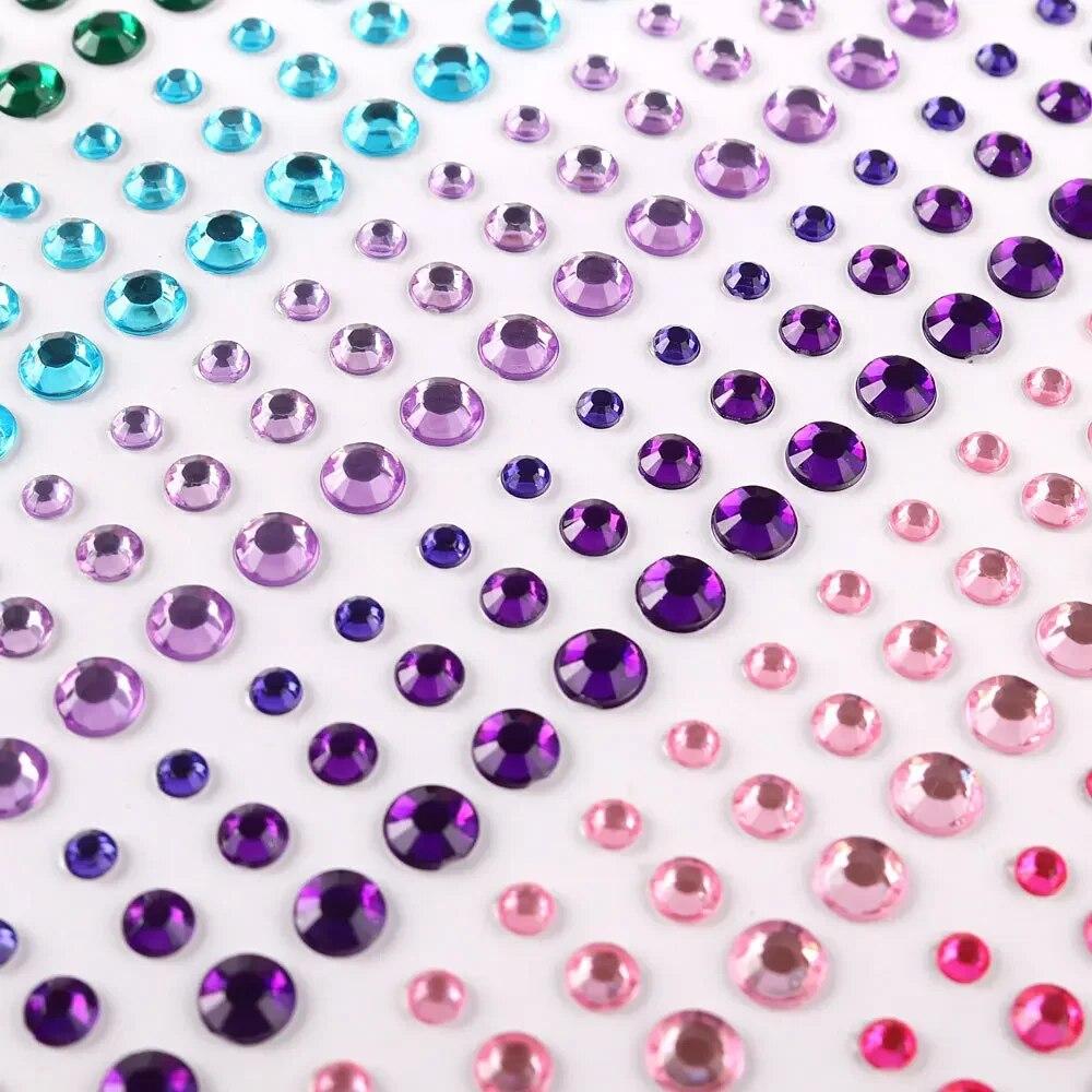 Face Decorations Rhinestone Stickers for Music Festival Halloween Party Mobile Crystal Sticker Children Toy DIY Diamond Stickers
