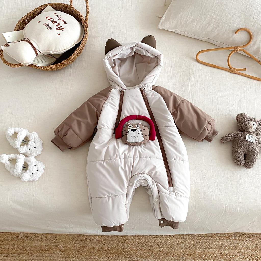 Super Cute Korean Style Baby Cotton Jacket - Winter 2025 Newborn Padded Jumpsuit