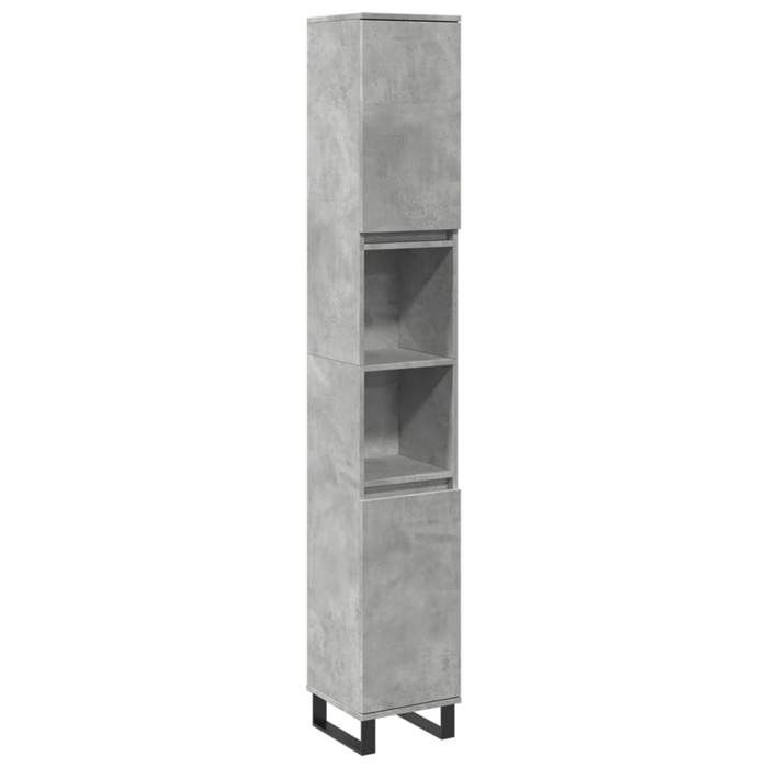 VidaXL Bathroom Cabinet Concrete Grey 30x30x190 Cm, Cabinet, Bathroom Storage Cabinet, Vanity Unit 857201