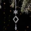 Ice Stick Ornament Modern Acrylic Christmas Ornament Snowflake Hanging Pendant Clear Water Droplet Ornament For Gift Tag Party