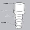 For 32 Mm Hose 50 Mm Socket Pool Pump Adaptor Compact Swimming Pool Adaptor Hose Nozzle Quick Integration Secure Fit