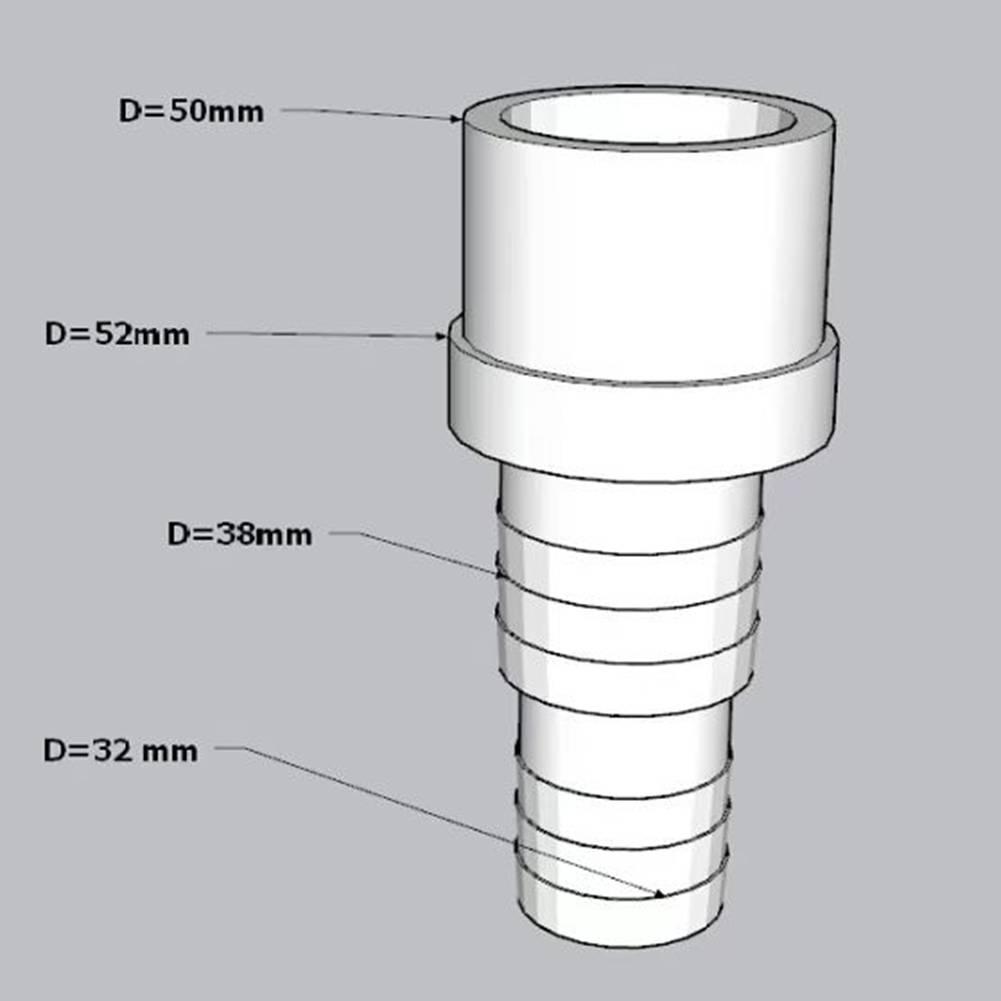 For 32 Mm Hose 50 Mm Socket Pool Pump Adaptor Compact Swimming Pool Adaptor Hose Nozzle Quick Integration Secure Fit