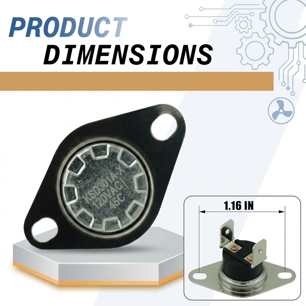 Two F115-25F Fireplace Blower Thermostats with 14 Terminal Connections and Precision Thermal Switching Between 115F and 90F
