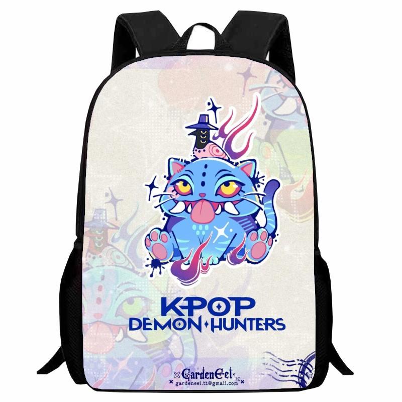 New Printed Witch Hunter K-POP Student Backpack, Elementary School Cartoon Huntrix Kpop Backpack