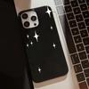 Korean Twinkling Star Pattern Soft Phone Case For iPhone 11 12 13 14 15 16 Pro Max X XR XS 7 8 Plus 16E Black Protective Cover
