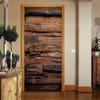 Hnědá samolepka na dveře Vinylové dekorativní dveře Wood Grain 3D chodník Krajina Lepicí tapeta na dveře ocelové přední Deur samolepky