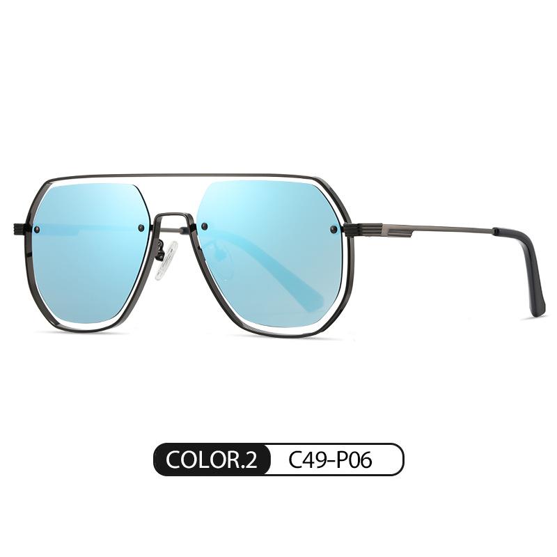 New Metal Polarized Sunglasses JS8575Outdoor Sun Protection Driving Sunglasses Fashionable Men's Square Frame Sunglasses