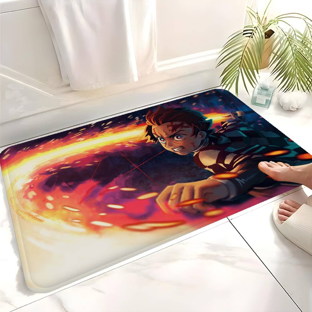 Japanische Dämonenjäger Fußmatte Waschbar Rutschfest Wohnzimmer Sofa Stühle Bereichsmatte Küche Bettseite Bereichsteppiche