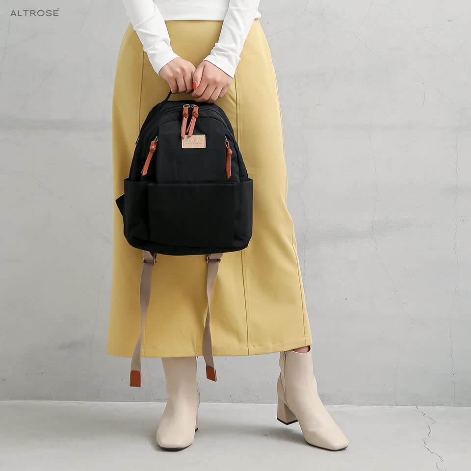 Water-repellent Backpack for Adults with Ample Storage Space (Black)