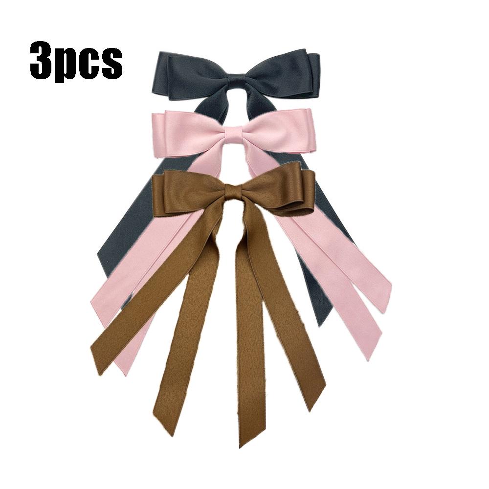 3pcs Sweet Ribbon Double layer Butterfly Bow Float Princess Hairpin New Ballet Style Girl Hair Accessories