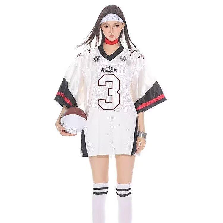 Unisex Sommer Mesh Colorblock Jersey T-Shirt - Atmungsaktiv, Lockere Passform, Kurzärmelig