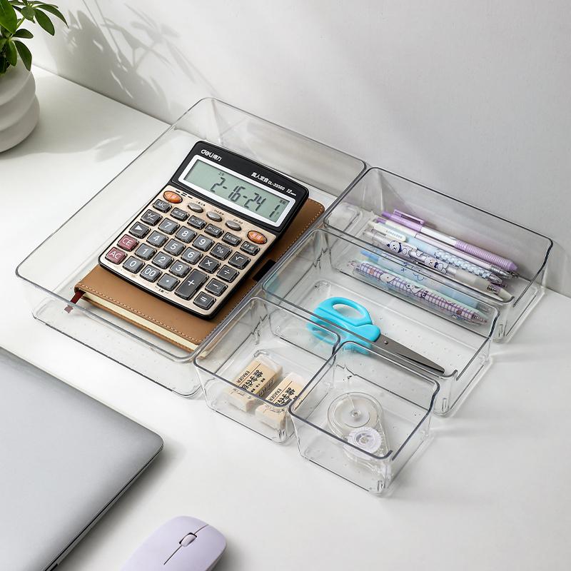 Cosmetic and Stationery Storage Box, Suitable for Makeup,Office Supplies, Home Storage, Desk & Drawer Organizer for Home Storage