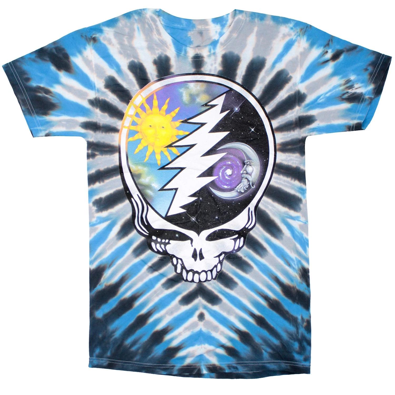 Men s Grateful Dead Night & Day Tie Dye T-shirt Medium Blue S