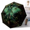 Moonlit Moth Garden Automatic Umbrella Compact 8-Rib Design Lightweight All-Season Travel Outdoor Accessory Perfect Gift for Women Men