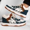 Men's Casual Shoes Trend Wear-resistant Korean Style Sneakers Students Popular Sport Shoe Street Color Blocking Lace Up Sneakers