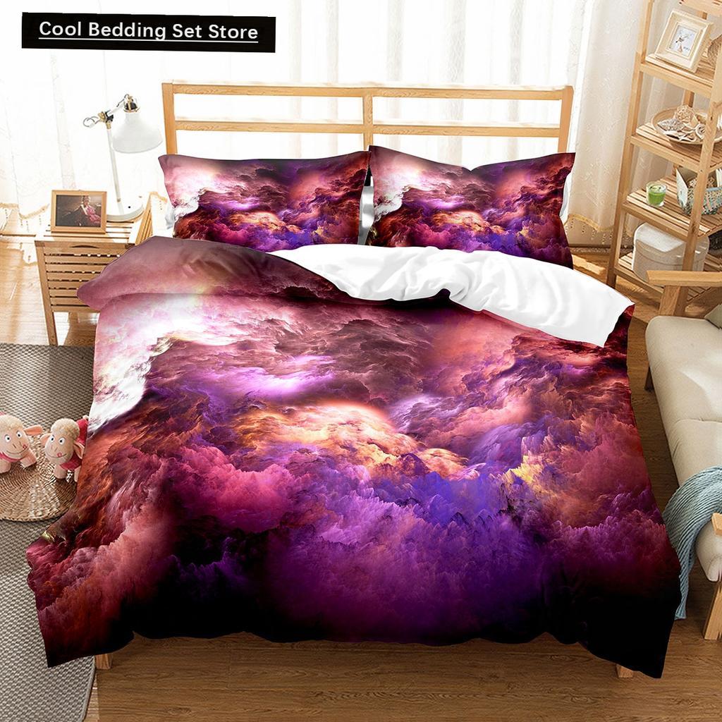 3D Abstract King Queen Duvet Cover Solid Geometry Bedding Set Rotate Three-dimensional Space 2/3pcs Polyester Soft Quilt Cover