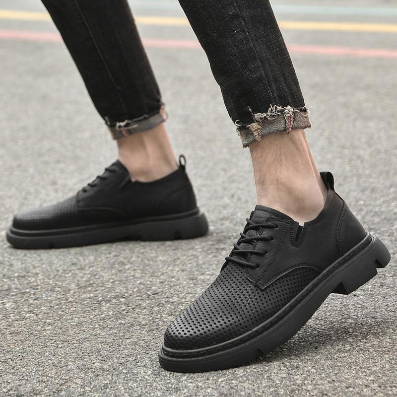 Mode Outdoor Sicherheitsschuhe Atmungsaktive Echtes Leder Arbeitsschuhe Handgefertigte Lässige Oxford Schuhe Schnürschuhe Herren Verschleißfeste Schuhe