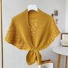 Women Knitted Warm Shawl Plain Neck Guard Scarves Solid Color Blouse Shoulders Fake Collars Summer Air-Conditioning Outer Tower