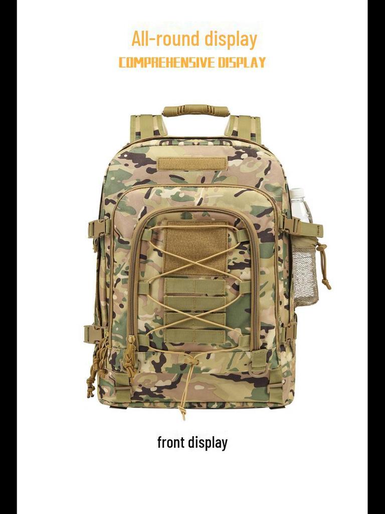 Herrarnas 60L Utbyggbara Taktiska Bergsklättringsryggsäck - Andningsbar & Stor Kapacitet