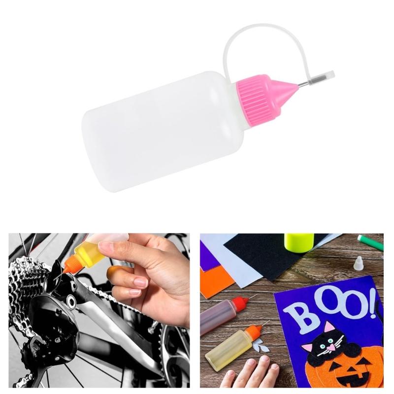 6Pcs Accuracy Needle Tip Glues Bottles Multipurpose Needle Tip Bottles for Designers and Artist with 2 Funnel