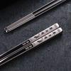 ZISIZ Stainless Steel Non-Slip Chopsticks Set