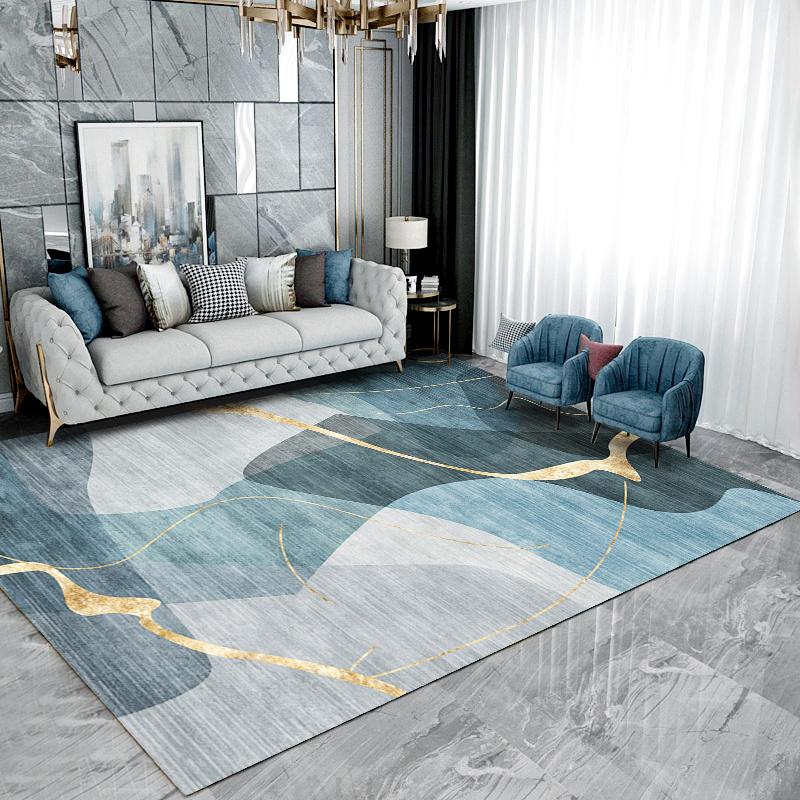 Area Mat Light Luxury Minimalist Geometric Pattern Bedroom Floor Ultra Soft Thickened Non-Slip Home Mat Easy To Clean Anti Slip Bohemian Style Rugs