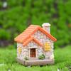Small Space Decoration Mini House Figurine Resin Model Fairy Garden Miniature Building Moss Landscape Craft Decor for Diy Home