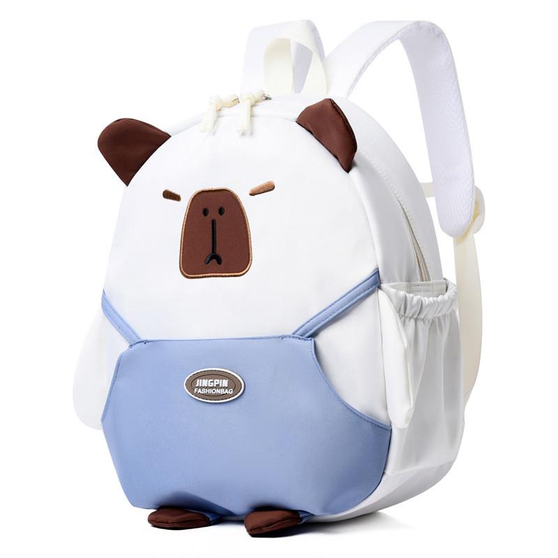 Playful Character Capybara School Backpack For Toddlers And Kids In Various Color Options